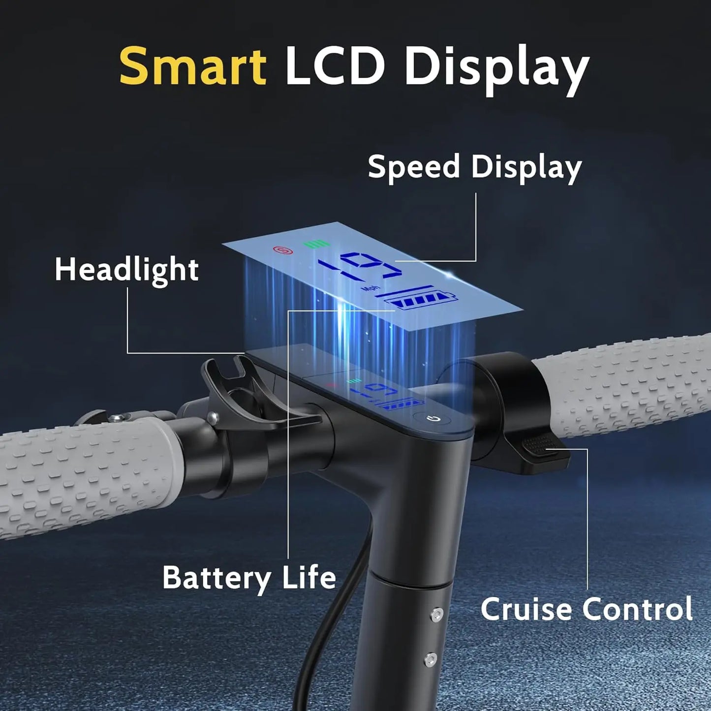 Aovopro Electric Scooter App Control Solid Tire Dual Brakes
