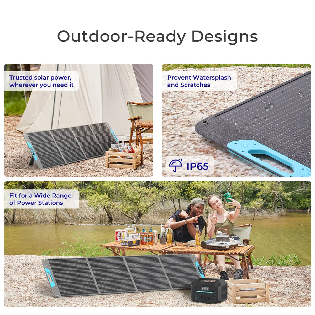 Renogy 200W Portable Solar Panel IP65 Waterproof Foldable Design