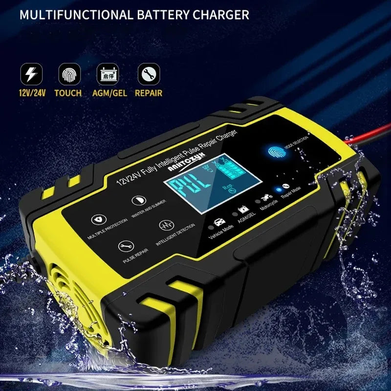 EAFC Automatic 12V 24V 8A Digital LCD Lead Acid Battery Charger