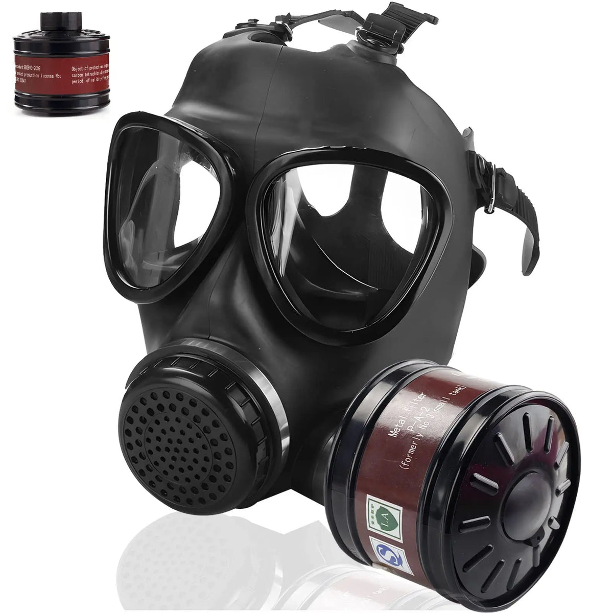 Full Face Gas Mask Activated Carbon Filter Chemical Respirator