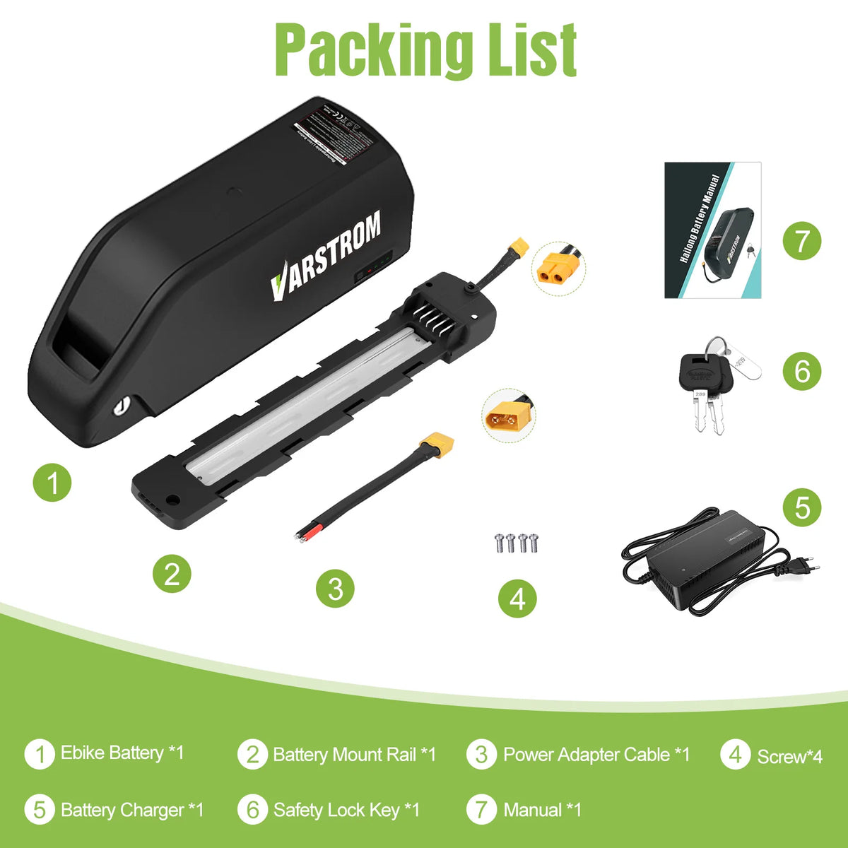 Varstrom Ebike Downtube Lithium Battery For Electric Bikes