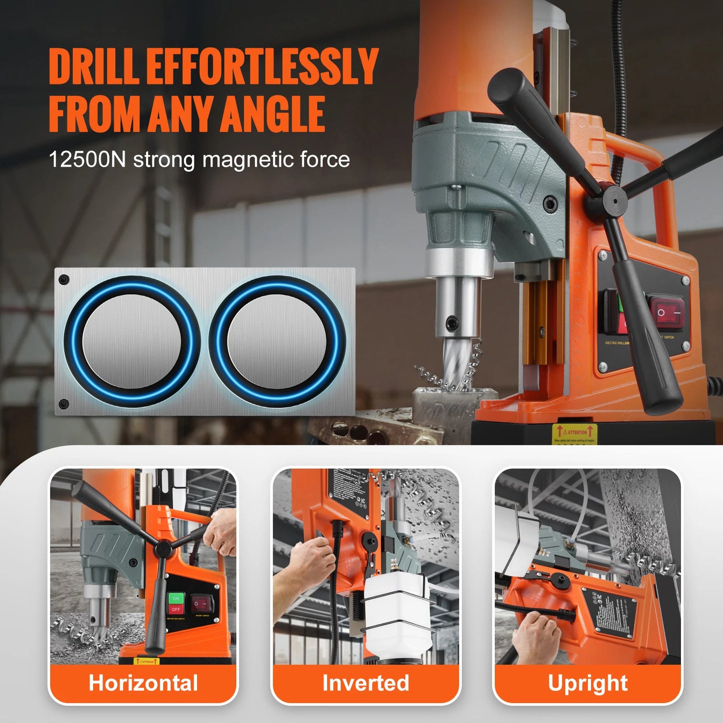 SucceBuy 1450W Portable Magnetic Drill Motor For Industrial Applications