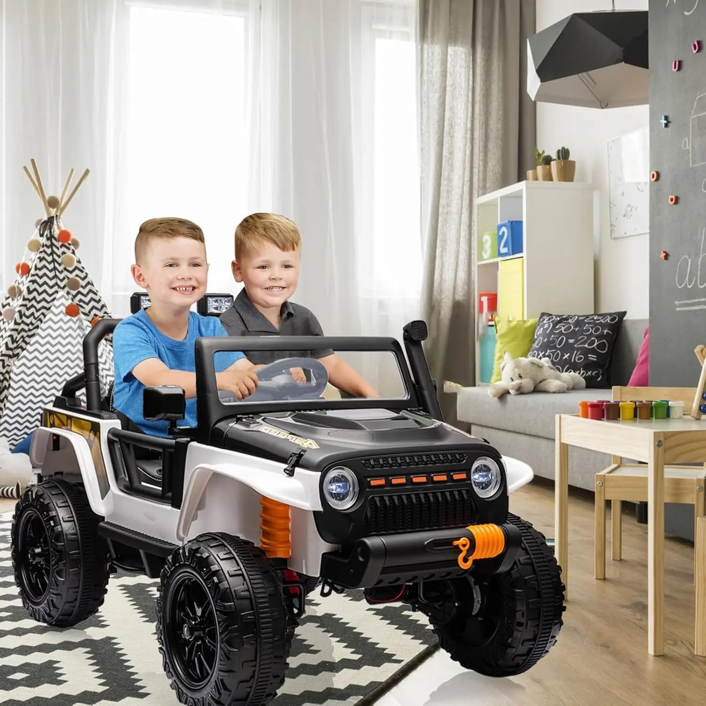 Two Seater Electric Ride On Car For Kids With Remote