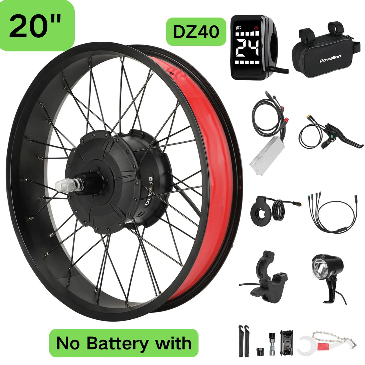 Bafang 750W Ebike Conversion Kit Featuring Rear Hub Motor Drive