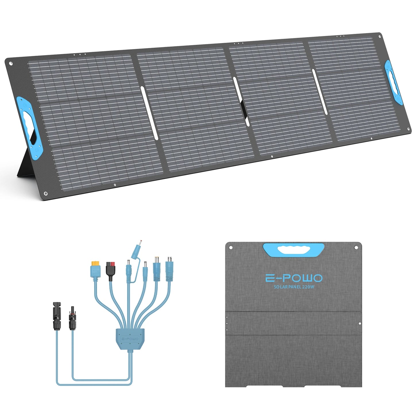 E-POWO 220W Foldable Solar Panel For Backup Power Systems