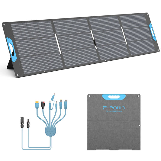 E-POWO 220W Foldable Solar Panel For Backup Power Systems