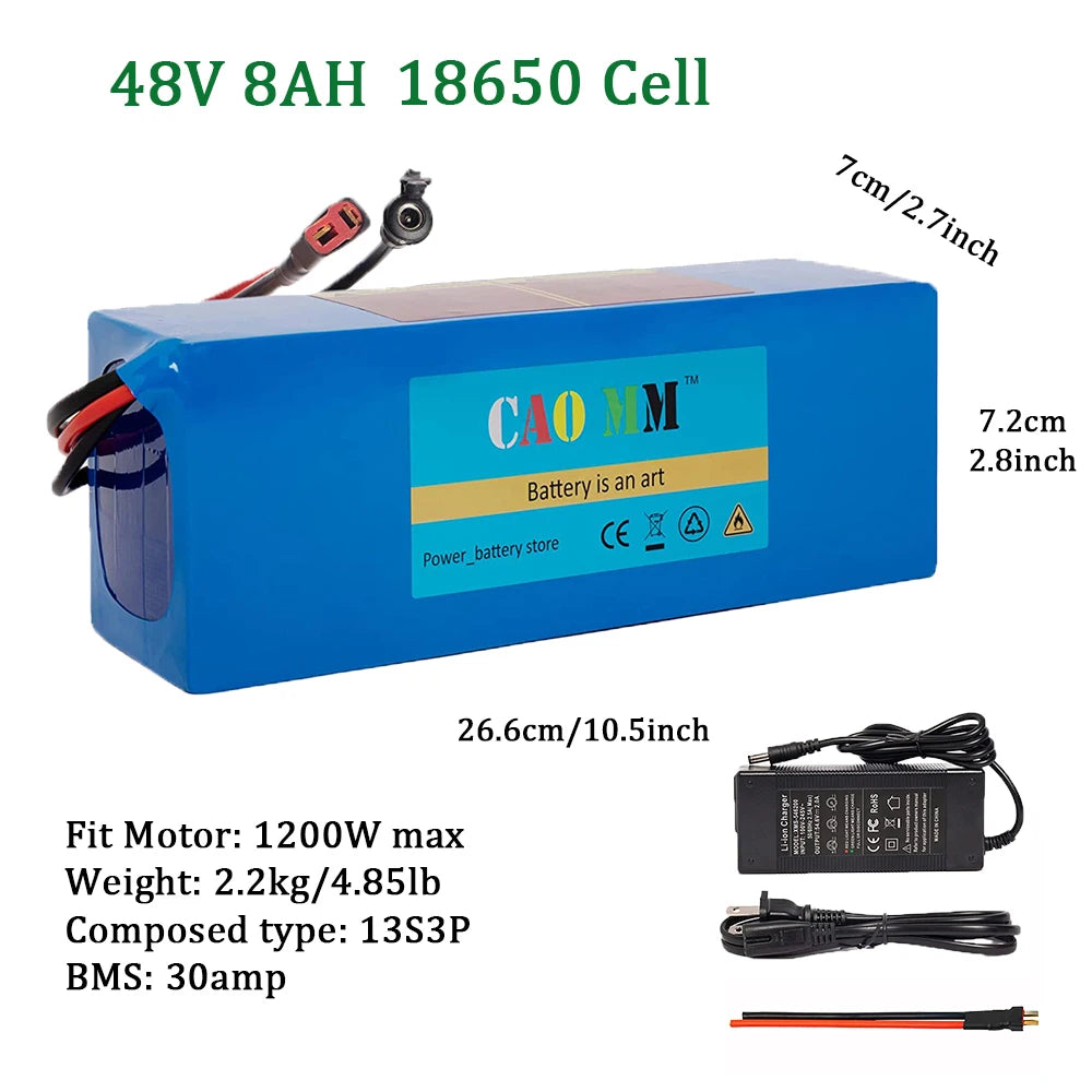 Cao Mm 36V 48V Ebike Battery 10-20Ah Electric Bicycle Scooter