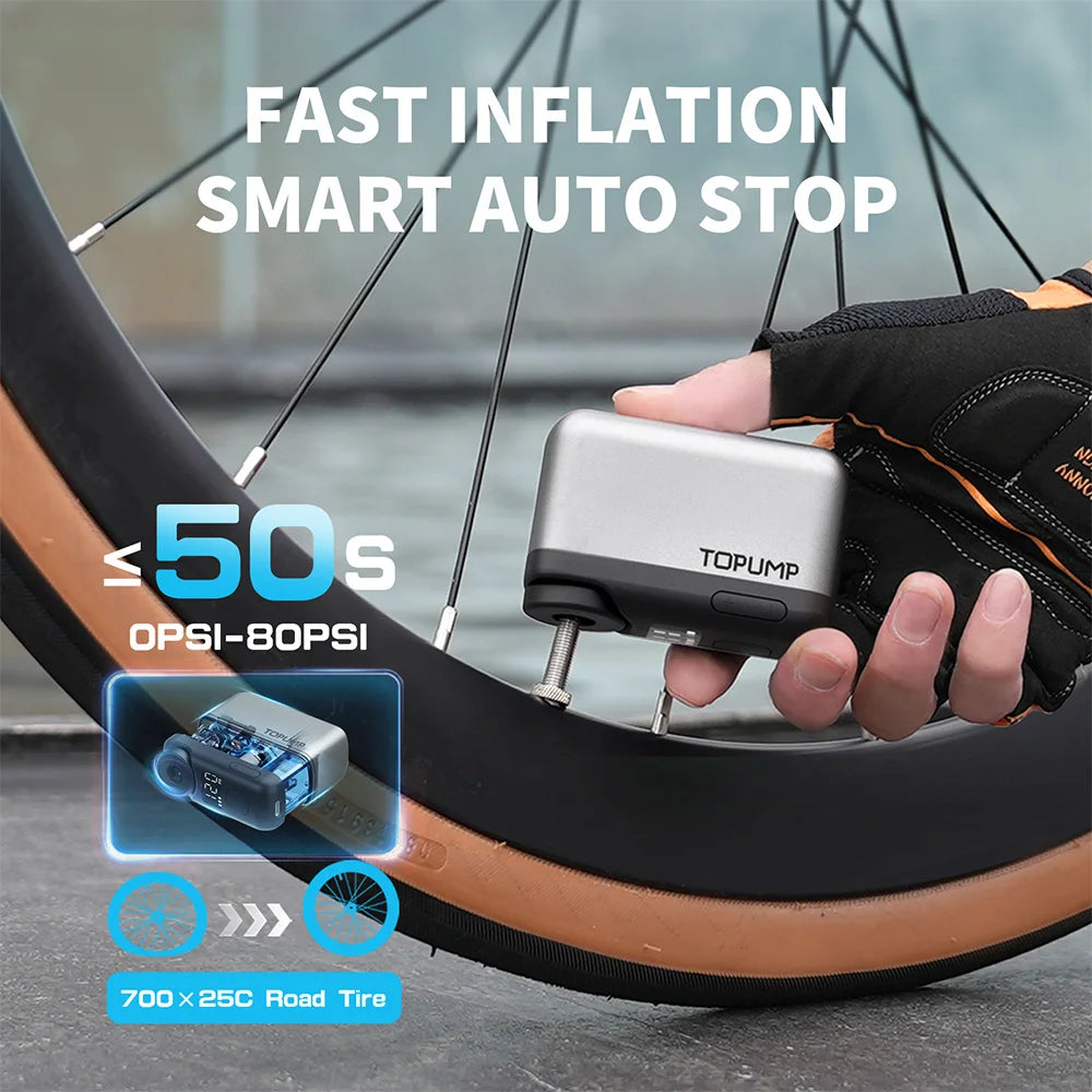 Topump TB2 Pro Electric Cordless Tire Inflator With Digital Display