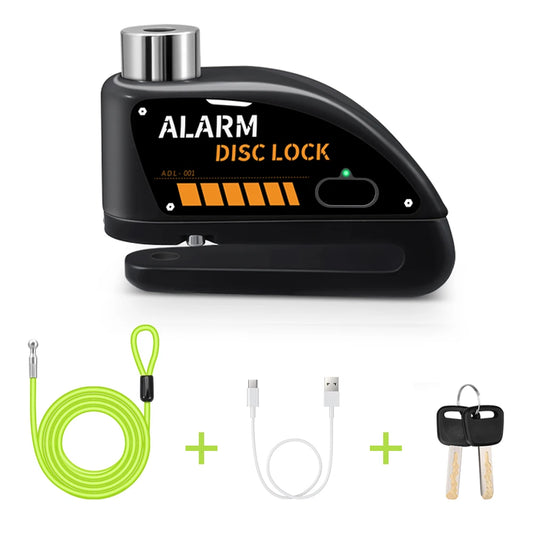 Universal Motorcycle Disc Brake Lock With Audible Security Alarm