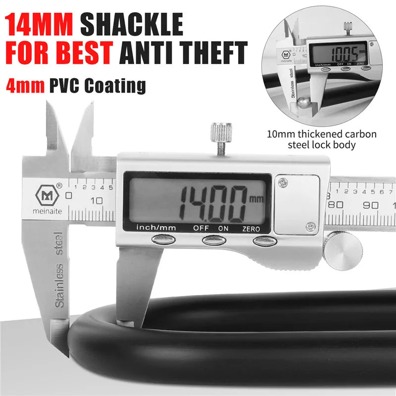 West Biking Portable Steel Bicycle U Lock Anti Theft Security