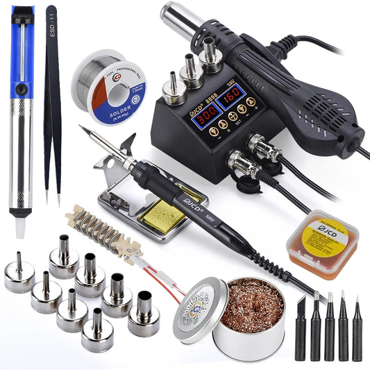 JCD 750W Soldering Station With Hot Air Gun LCD Display