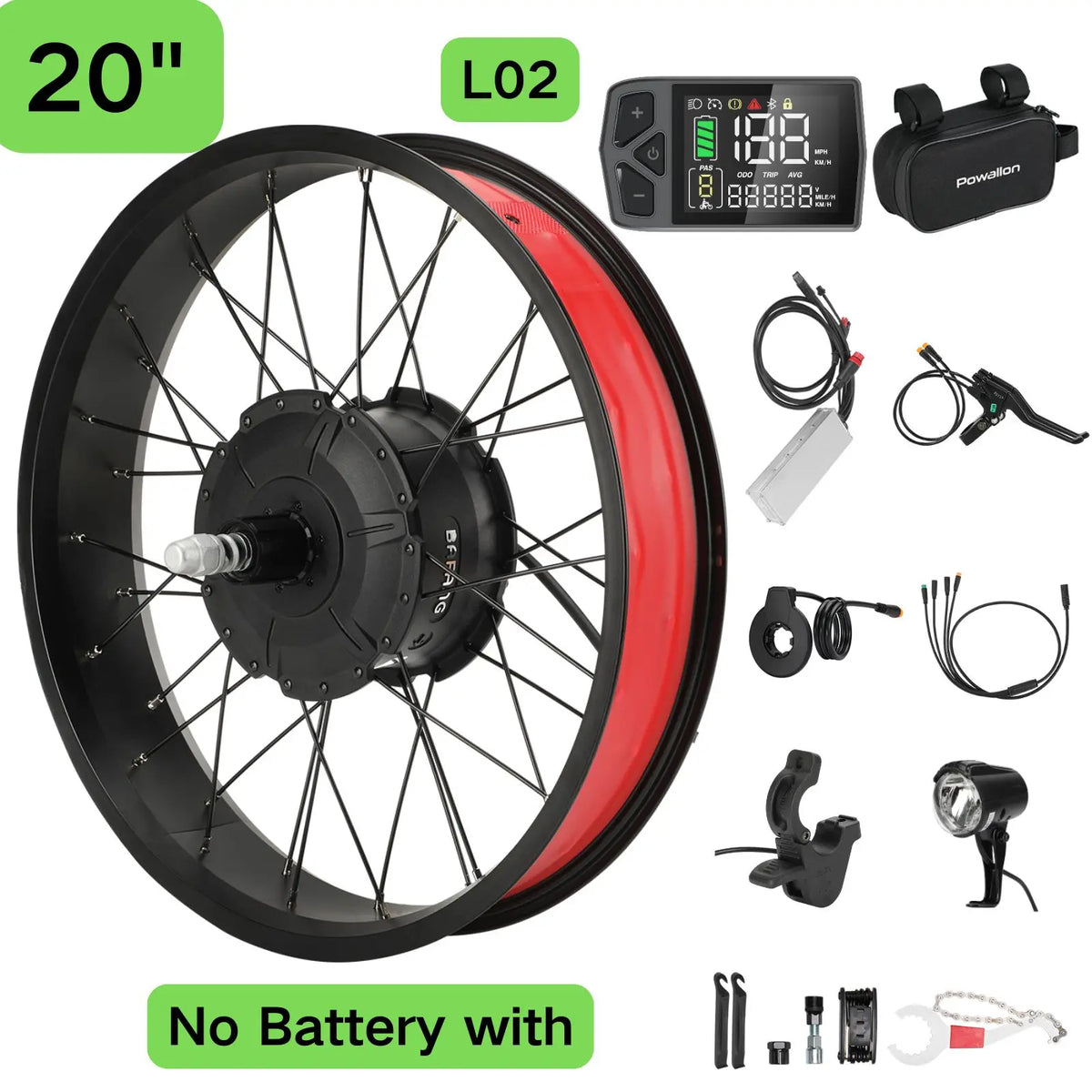 Bafang 750W Ebike Conversion Kit Featuring Rear Hub Motor Drive