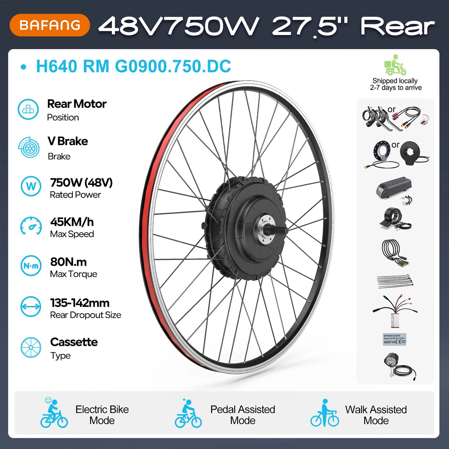 Bafang Rear Hub Drive Motor For Electric Bikes Cassette