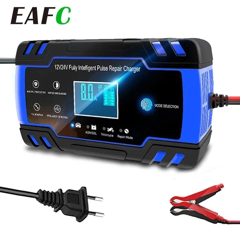 EAFC Automatic 12V 24V 8A Digital LCD Lead Acid Battery Charger