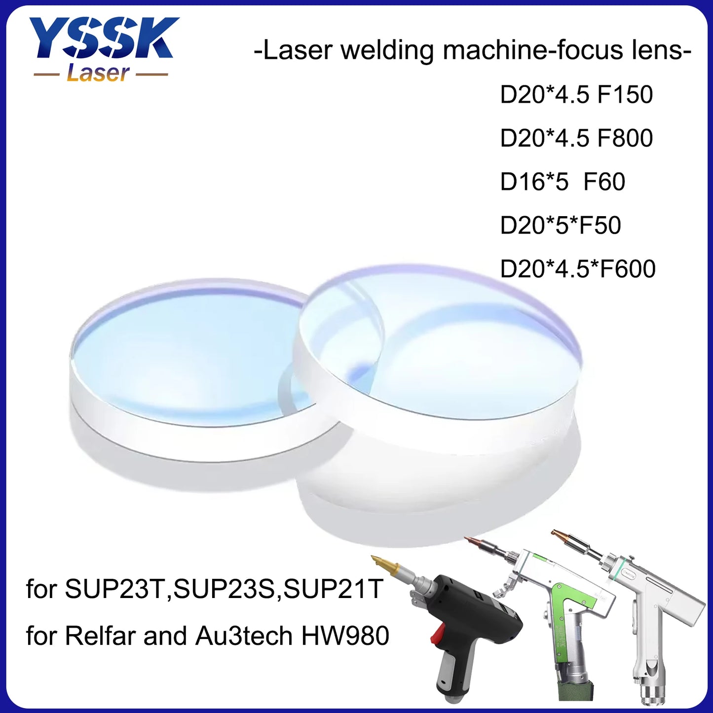 Handheld Welding Machine Focus Protective Lens For Laser Gun