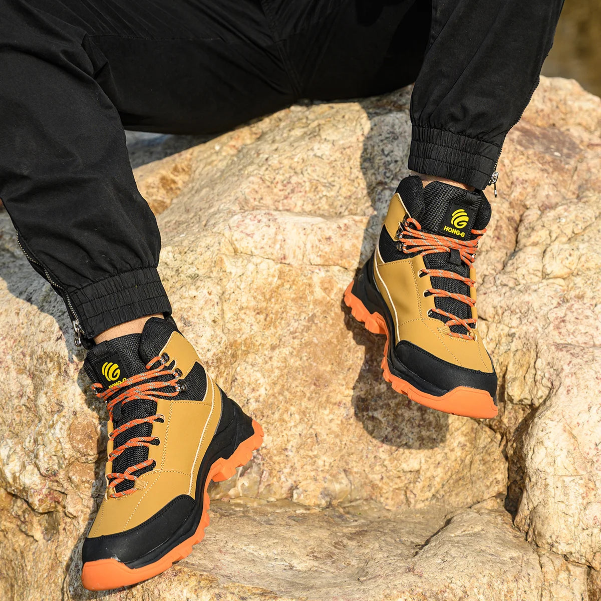 Veigar Men Safety Shoes Steel Toe Anti Puncture Work Boots