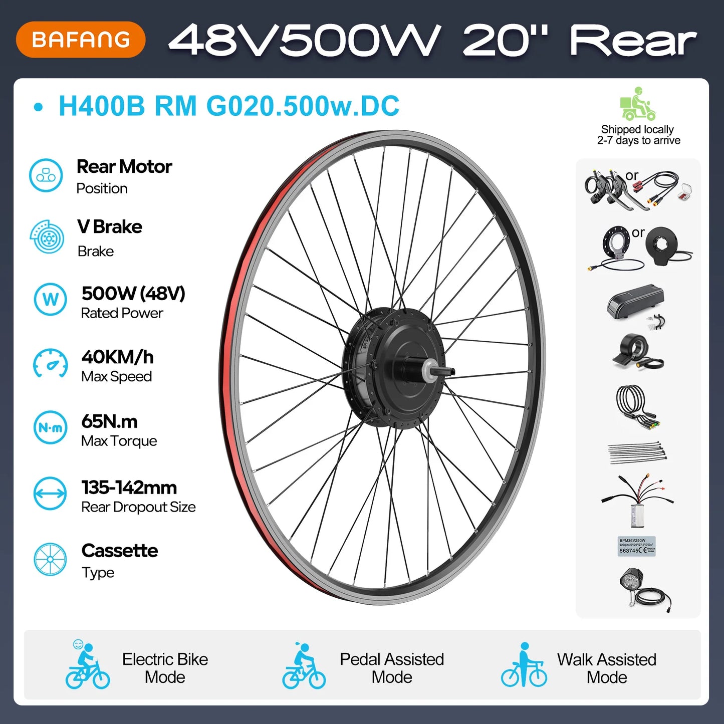 Bafang Rear Hub Drive Motor For Electric Bikes Cassette