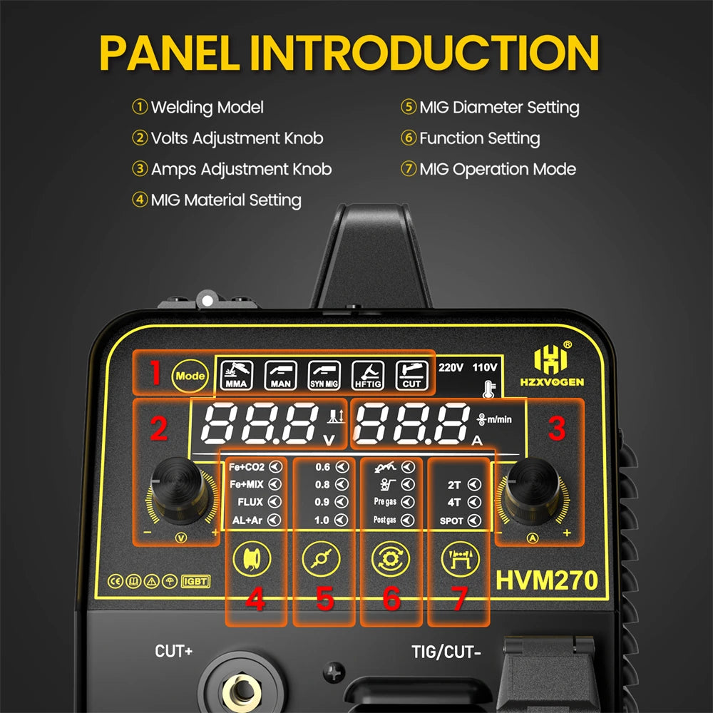 Hzxvogen 6 In 1 Multi Process Welder And Cutter Machine