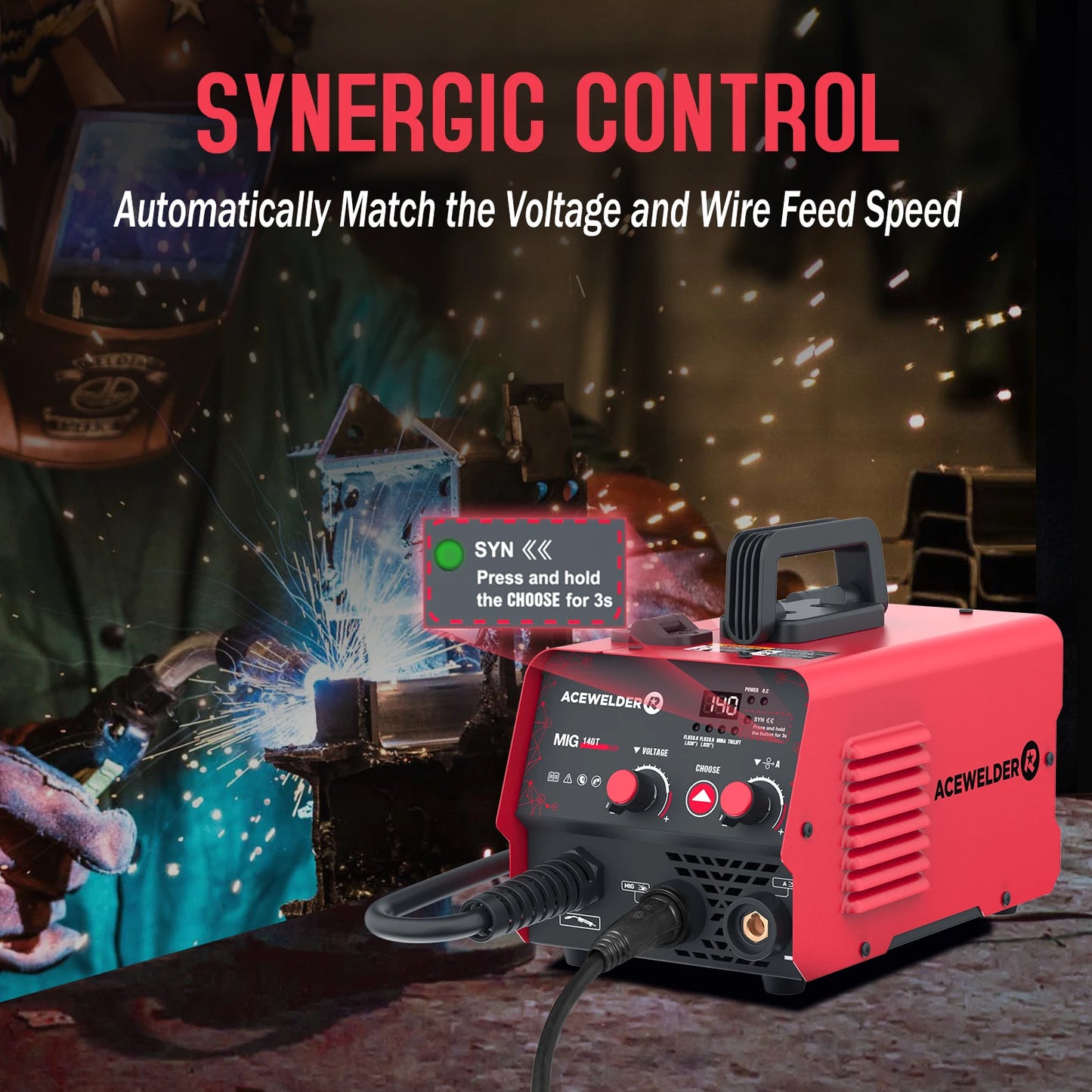Acewelder 140a 3in1 Mig Arc Tig Inverter Welder Machine