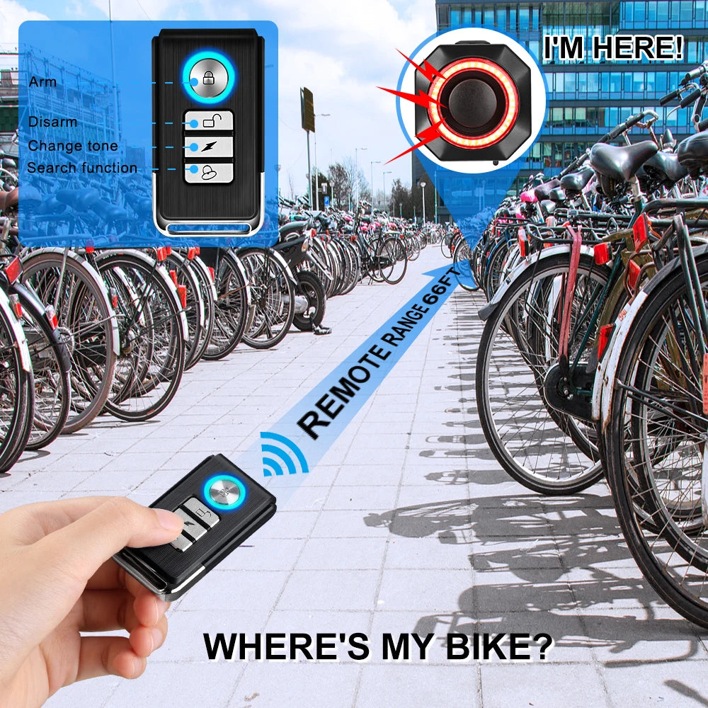 Wsdcam Smart Brake Sensing Bicycle Taillight With Remote Alarm System