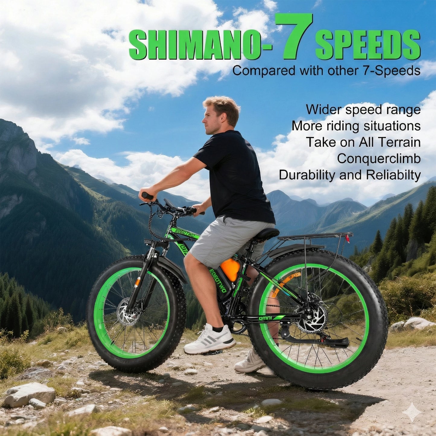 EOEOTWO 1000W Adult Electric Bicycle With 20Ah Battery