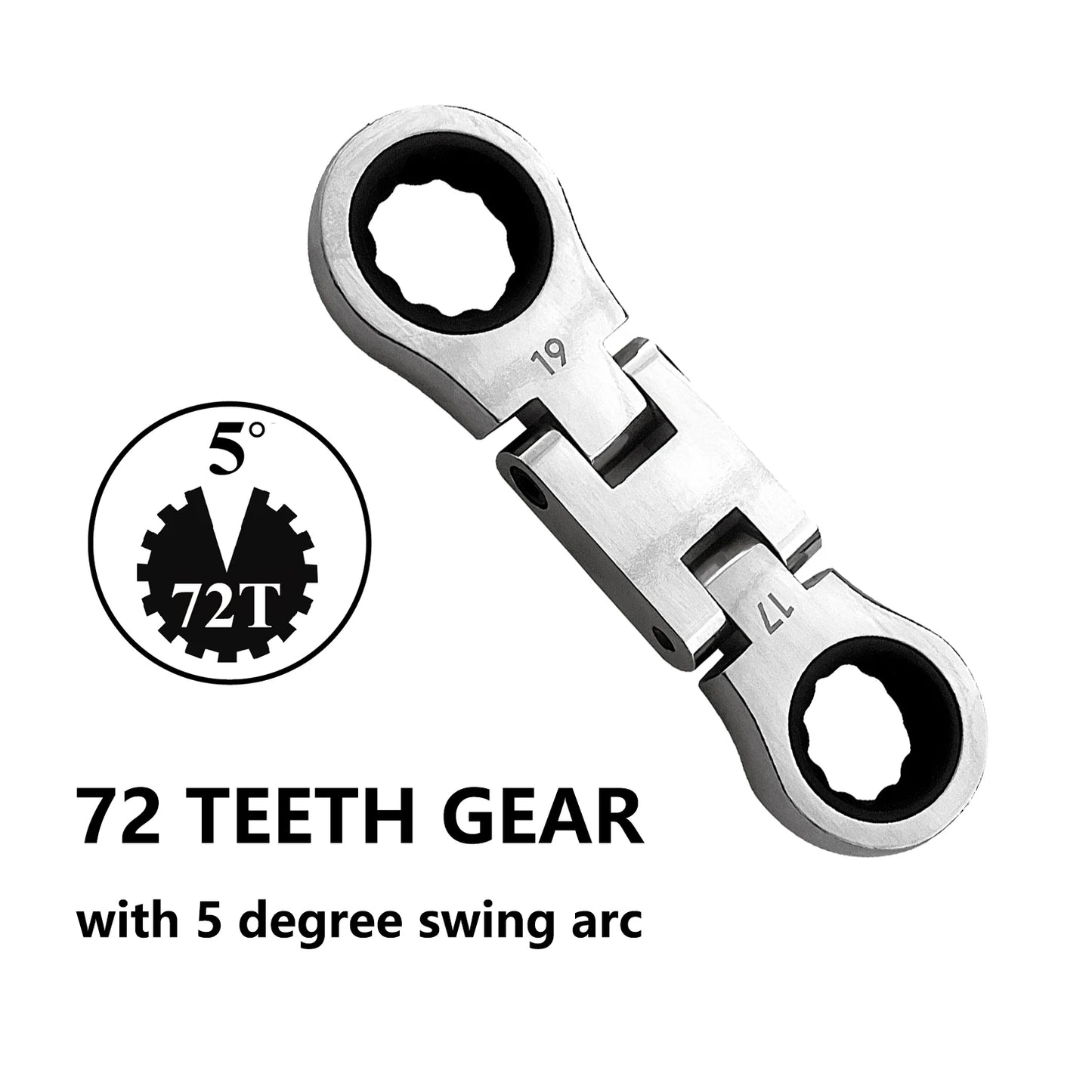 Goswift Carbon Steel Dual Flex Head Ratcheting Wrench Set