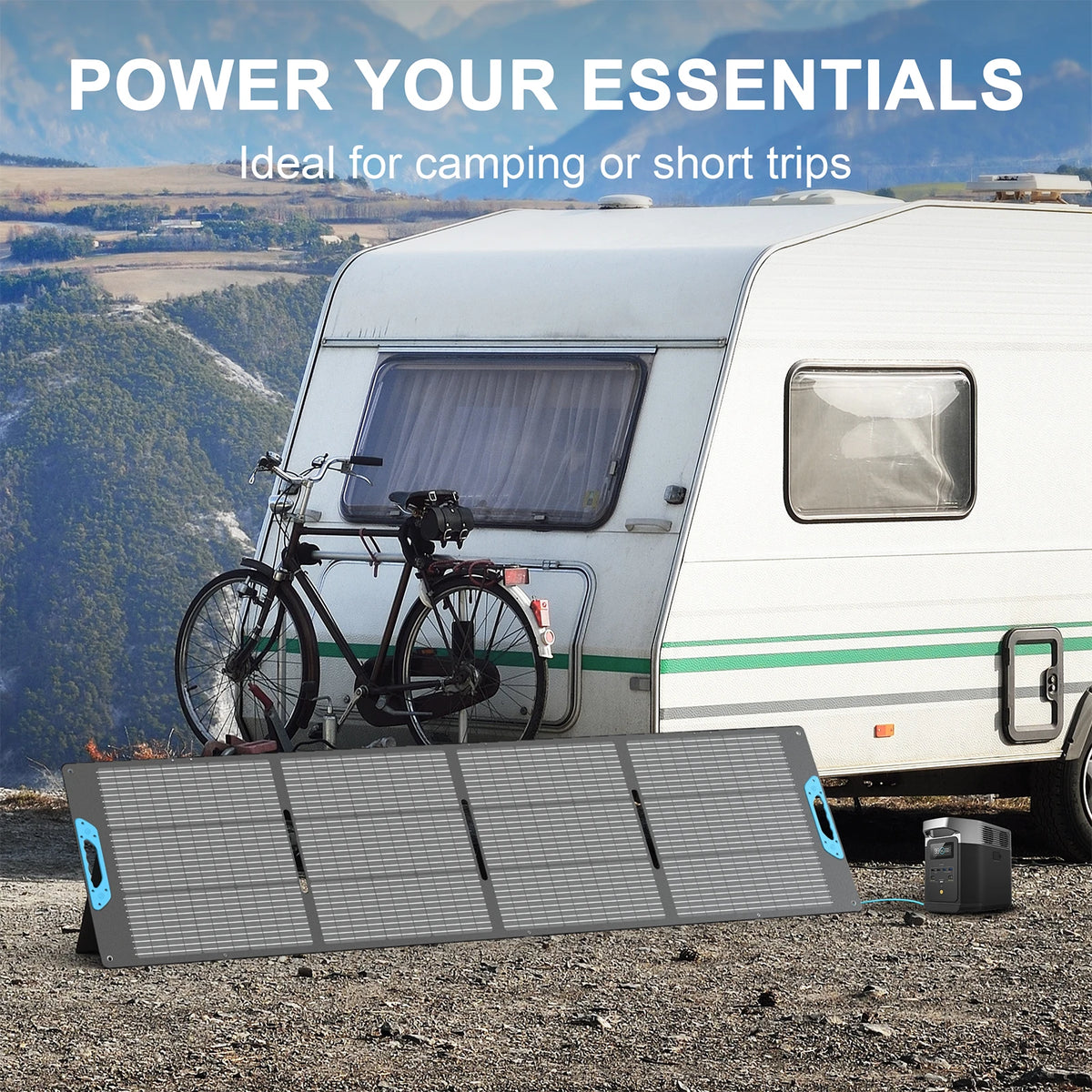 E-POWO 220W Foldable Solar Panel For Backup Power Systems