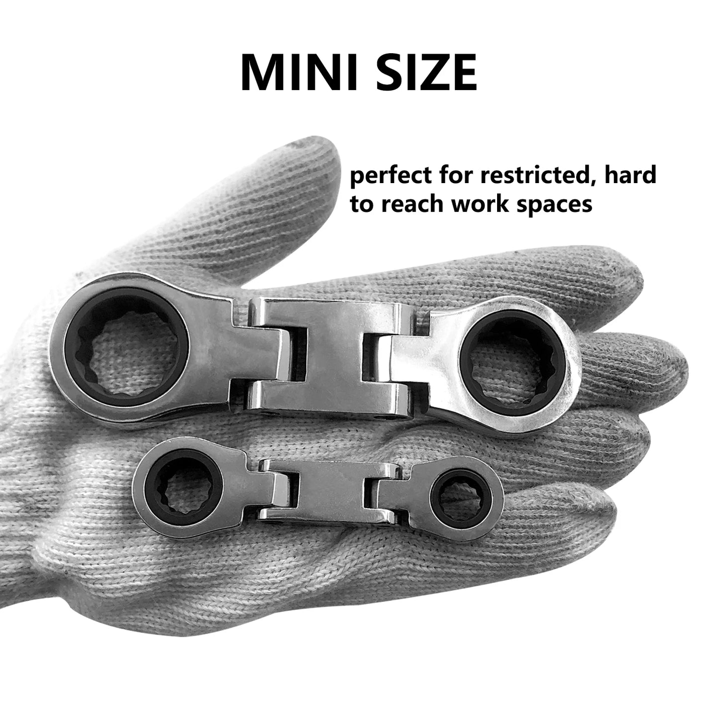 Goswift Carbon Steel Dual Flex Head Ratcheting Wrench Set