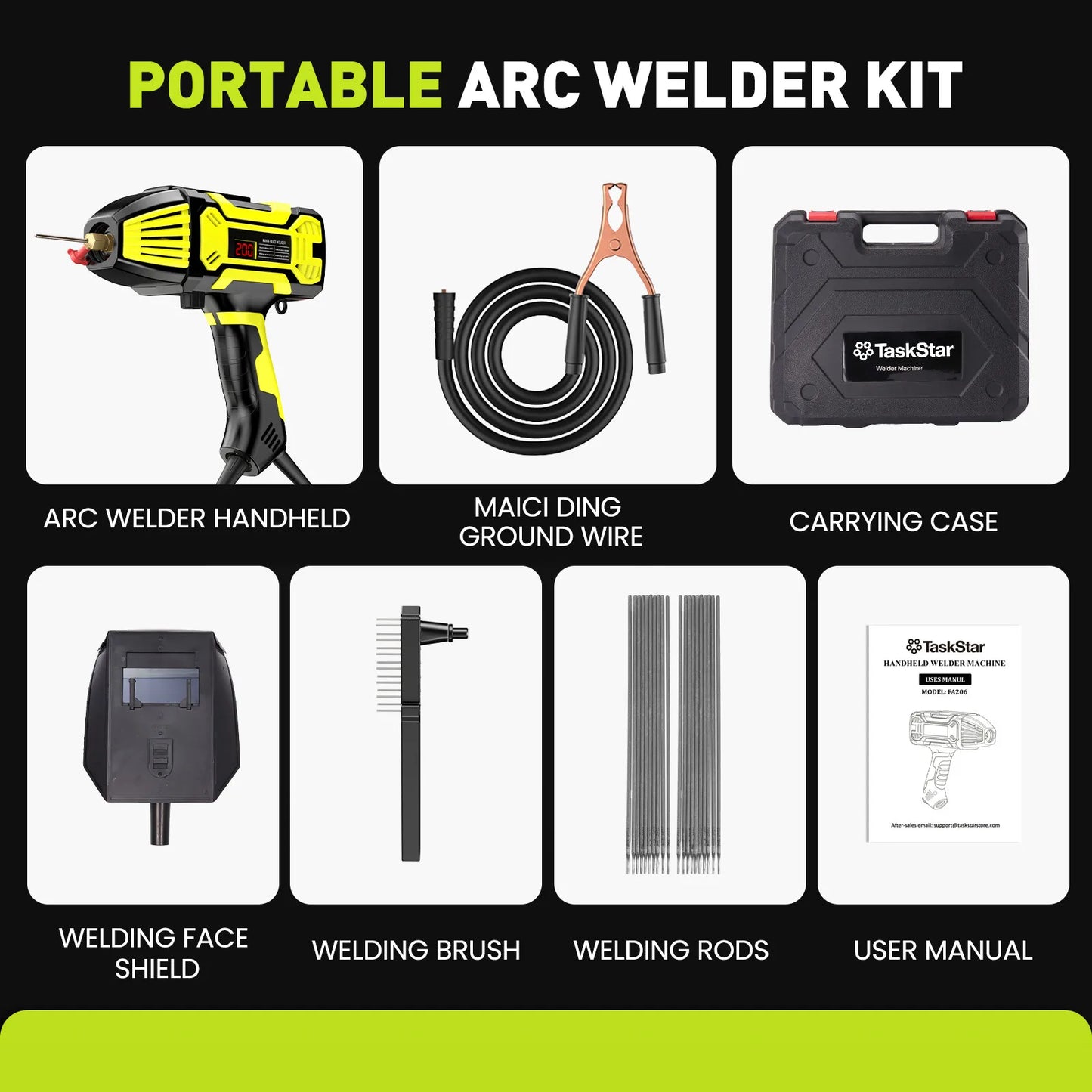 TaskStar Portable Arc Welder With Digital Display And IGBT Inverter