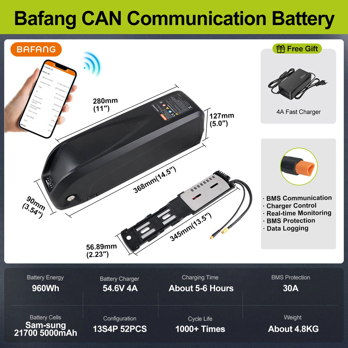 Hailong Down Tube Electric Bike Lithium Ion Battery Pack