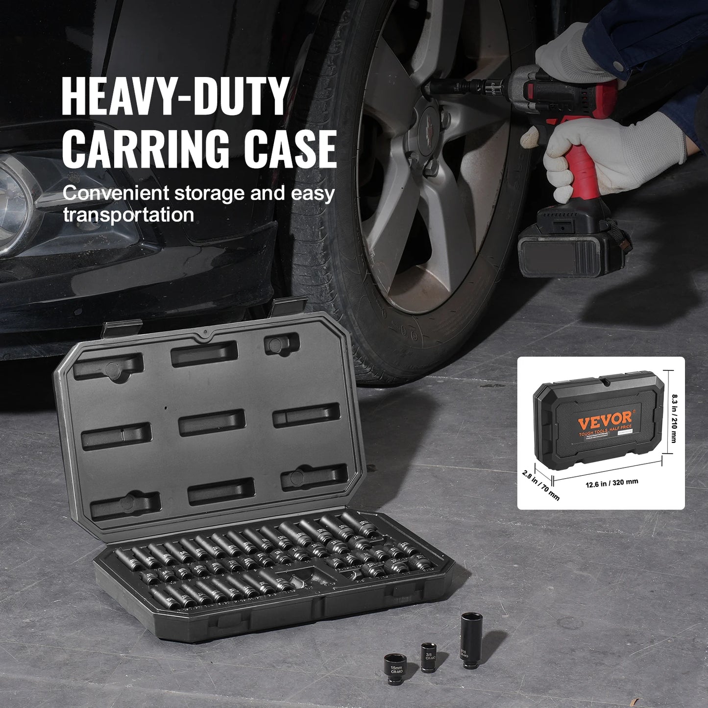 SucceBuy Impact Socket Set Deep Shallow Chrome Molybdenum Steel