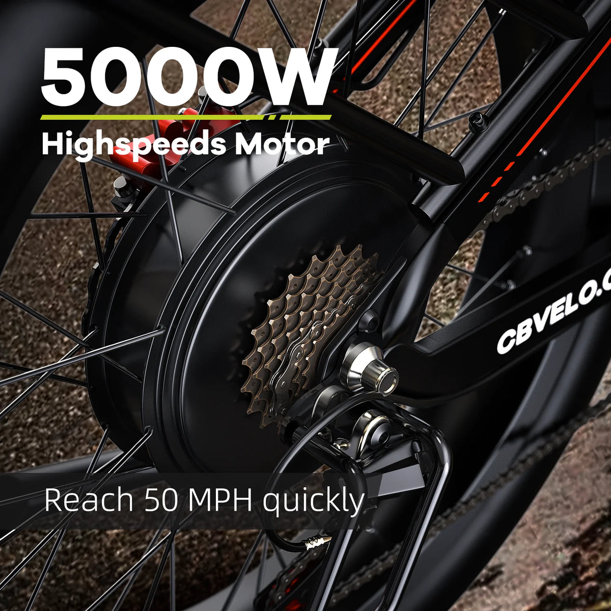 Cybervelo 5000W Fat Tire Electric Bike For All Terrain Commutes