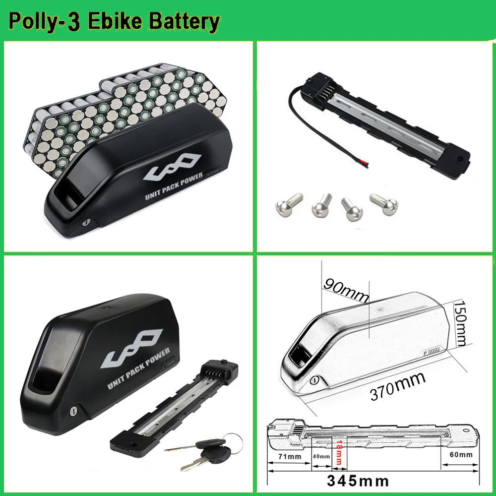 Execyc Ebike Downtube Lithium Battery Pack For 36V 48V
