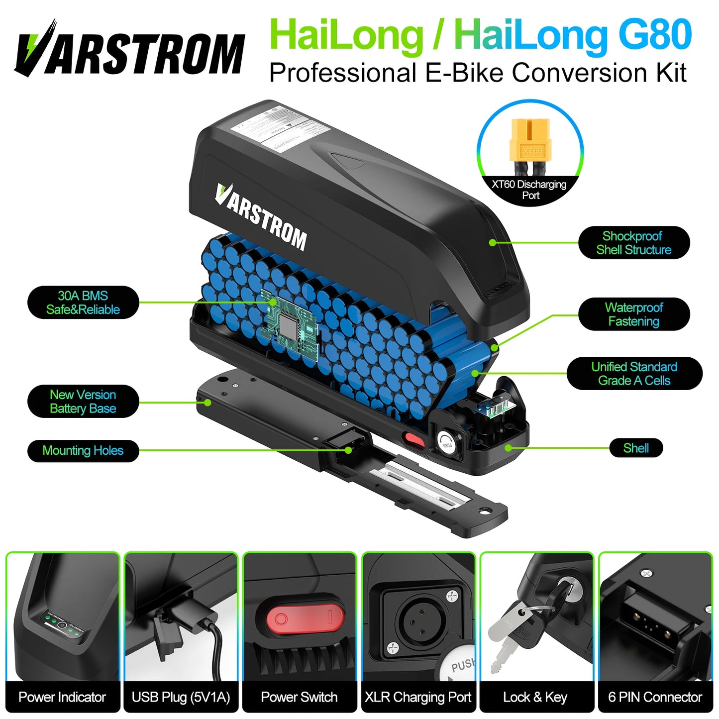 Hailong Rechargeable Lithium Battery Pack For Electric Bicycles