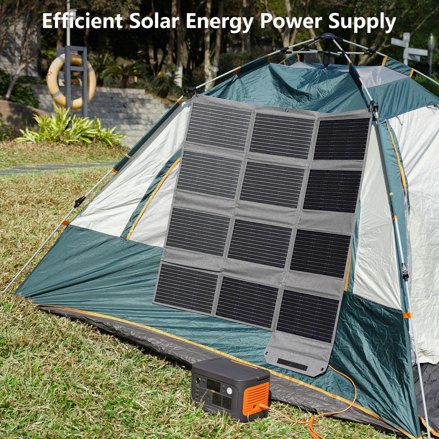 MHPOWOS 120W Foldable Solar Panel With USB C And DC