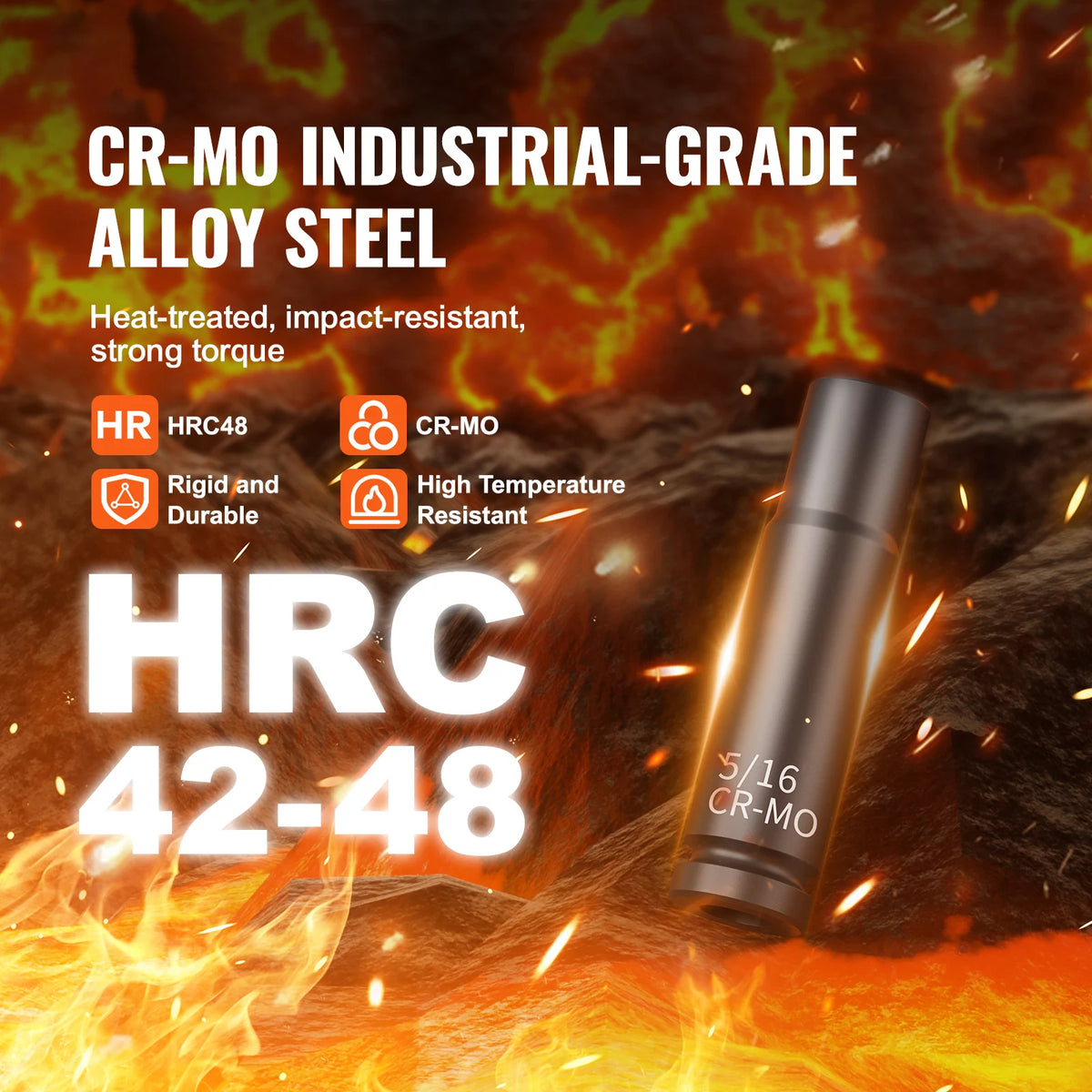 SucceBuy Impact Socket Set Deep Shallow Chrome Molybdenum Steel
