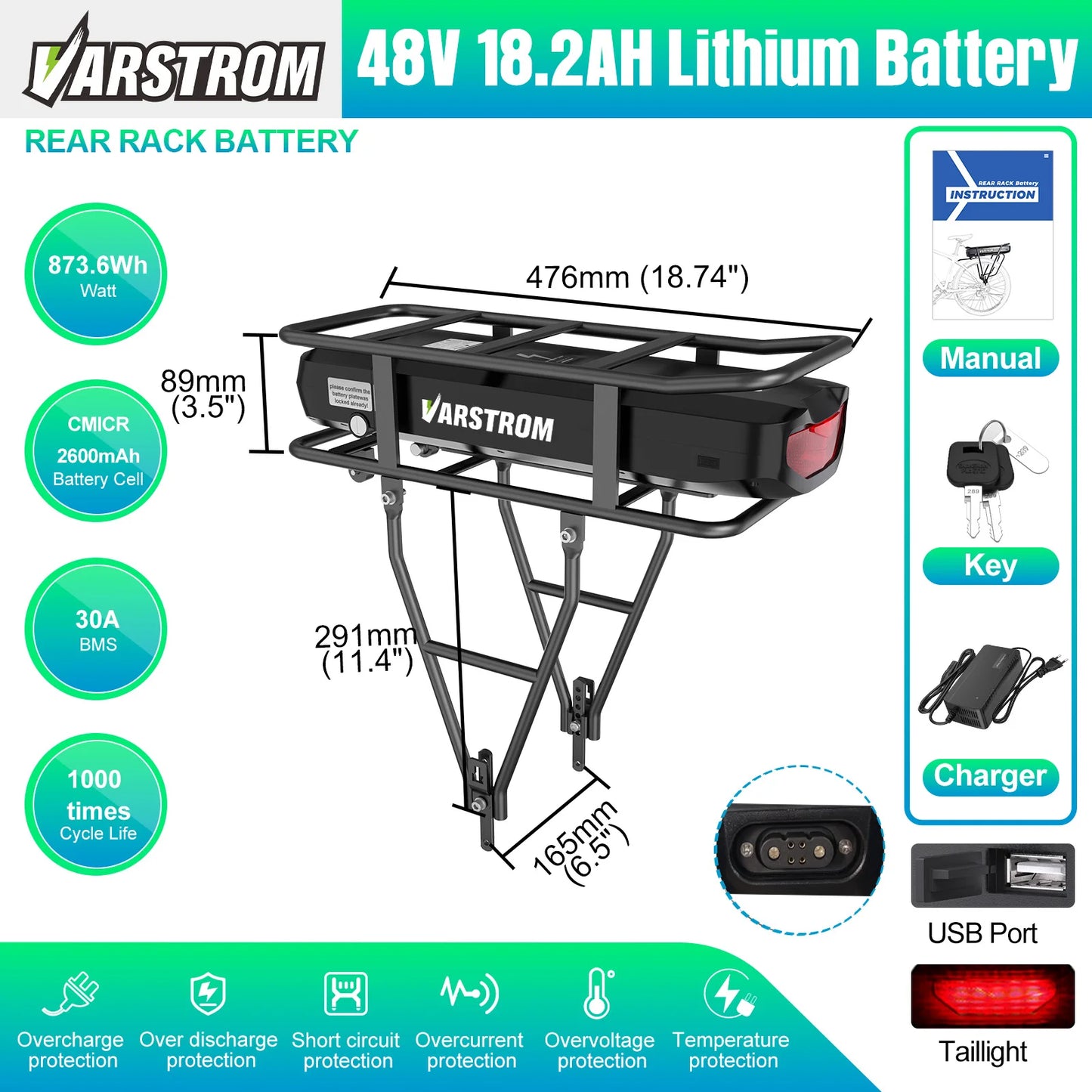 Hailong Rechargeable Lithium Battery Pack For Electric Bicycles