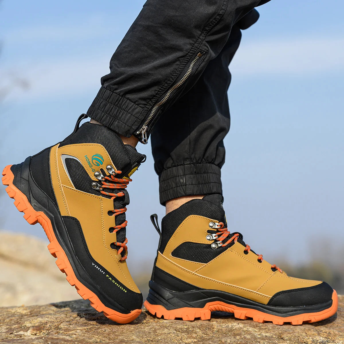 Veigar Men Safety Shoes Steel Toe Anti Puncture Work Boots