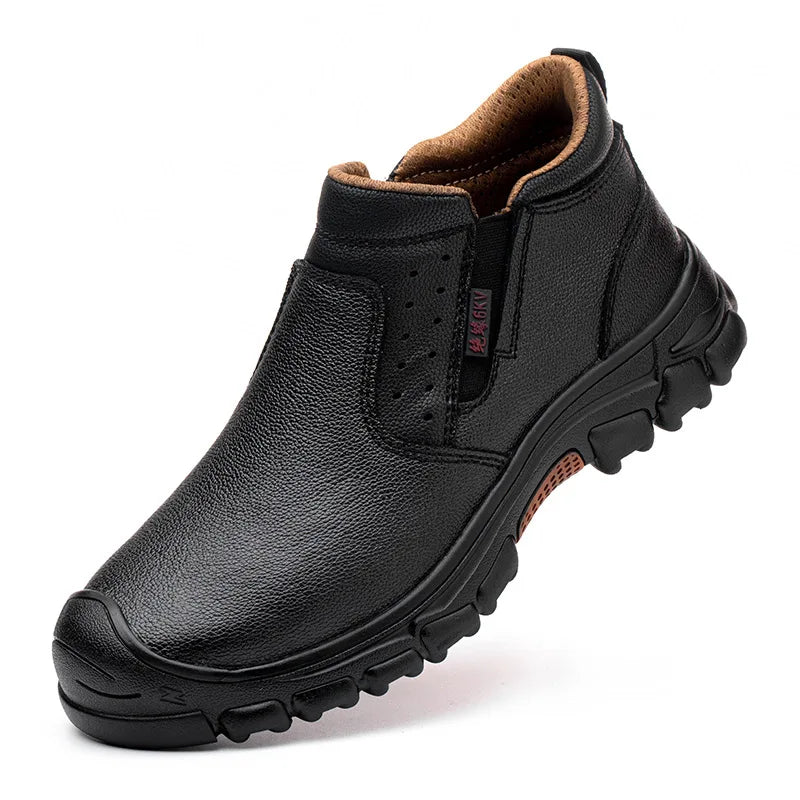 Men's Puncture Resistant Work Boots With Composite Toe Metatarsal Guard