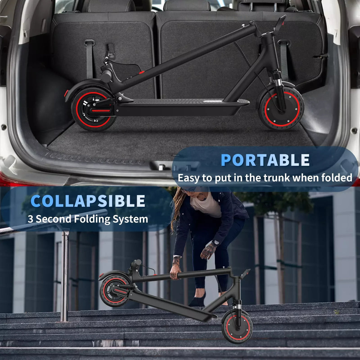 Ladped 350W Electric Scooter With Dual Suspension And Smart Control