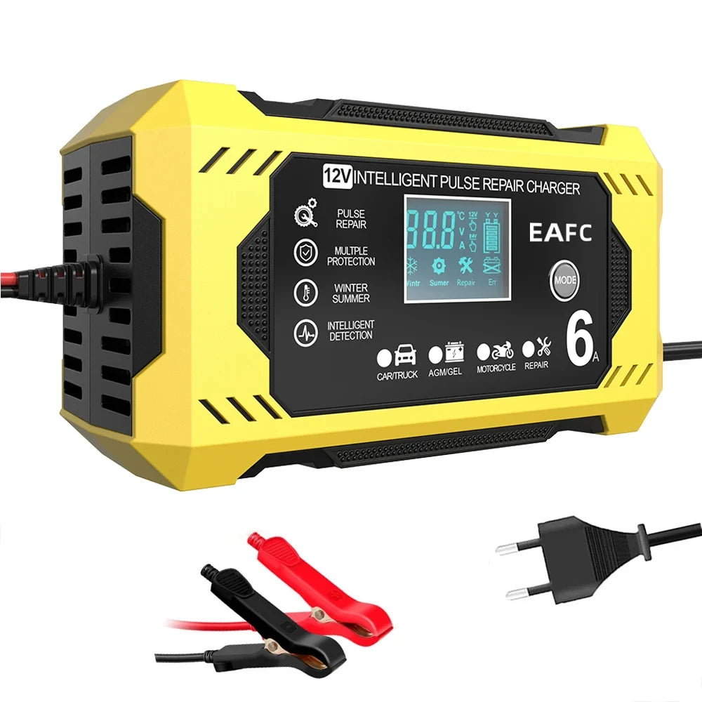EAFC Automatic 12V 24V 8A Digital LCD Lead Acid Battery Charger