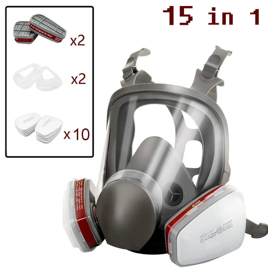 6800 Full Face Gas Mask Reusable Paint Sprayer Chemical Respirator
