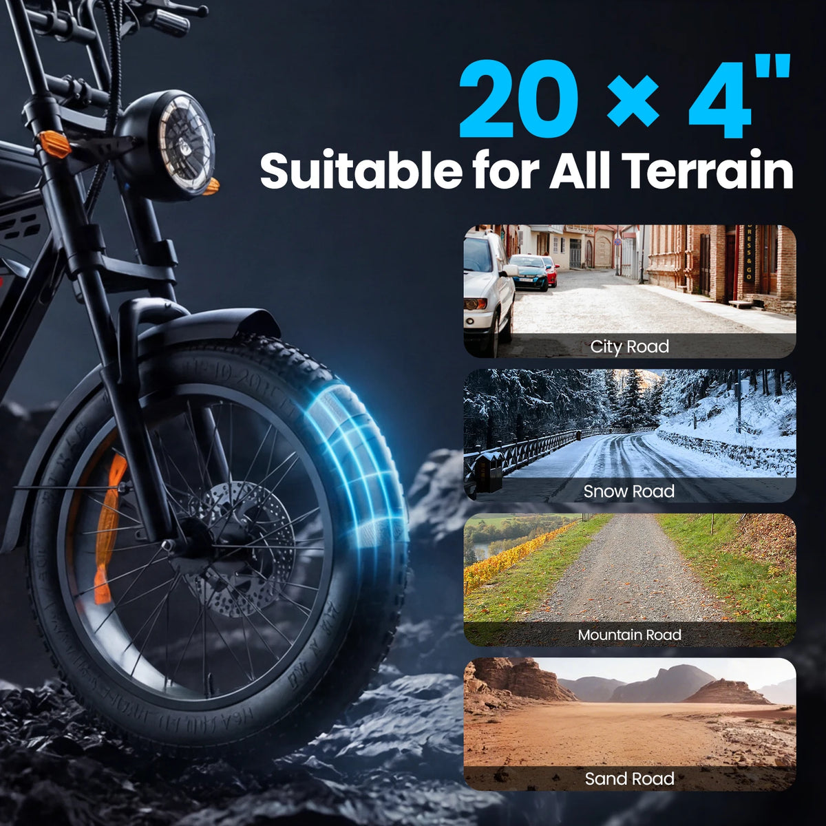 X5 1500W Fat Tire Electric Bike Featuring Removable 48V Battery