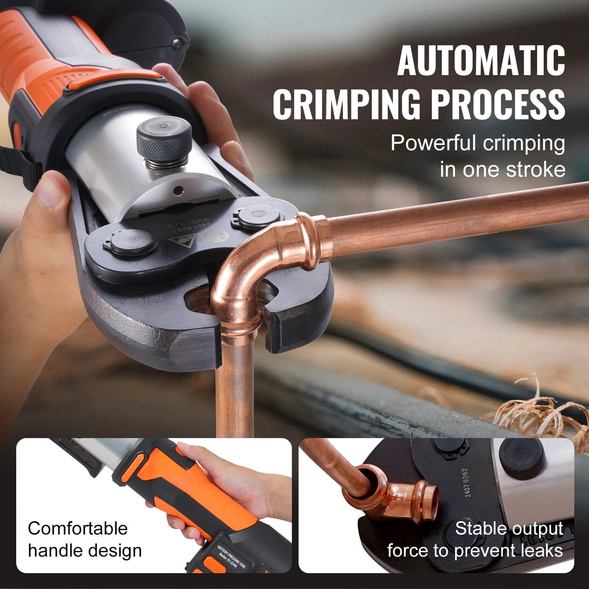 SucceBuy 18V Rechargeable Brushless Pipe Crimping Tool