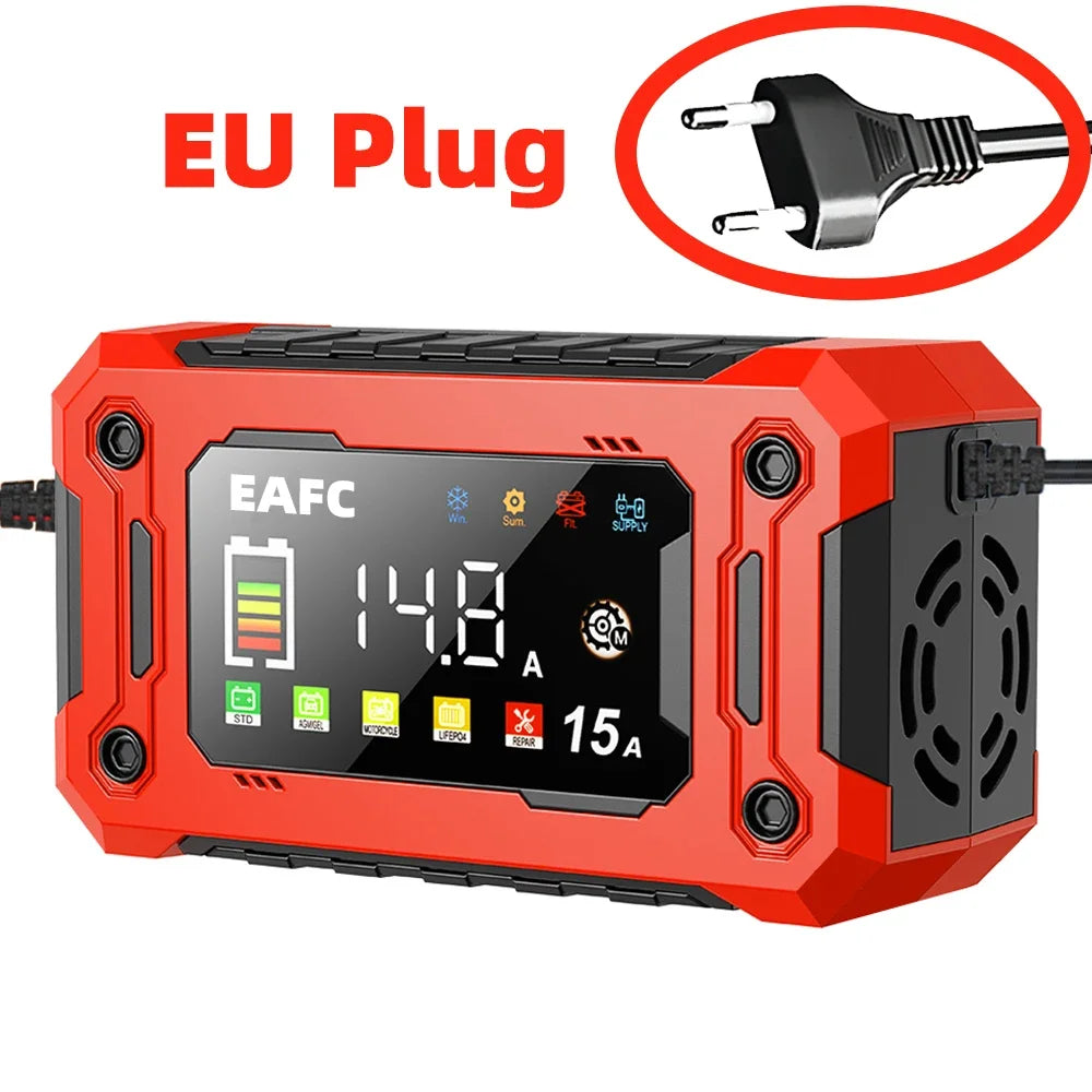 Eafc Smart Battery Charger 12V 15A Pulse Repair Device