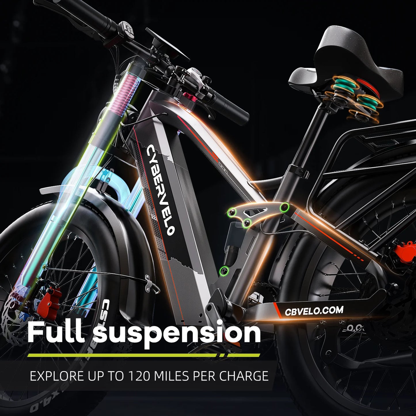 Cybervelo 5000W Fat Tire Electric Bike For All Terrain Commutes