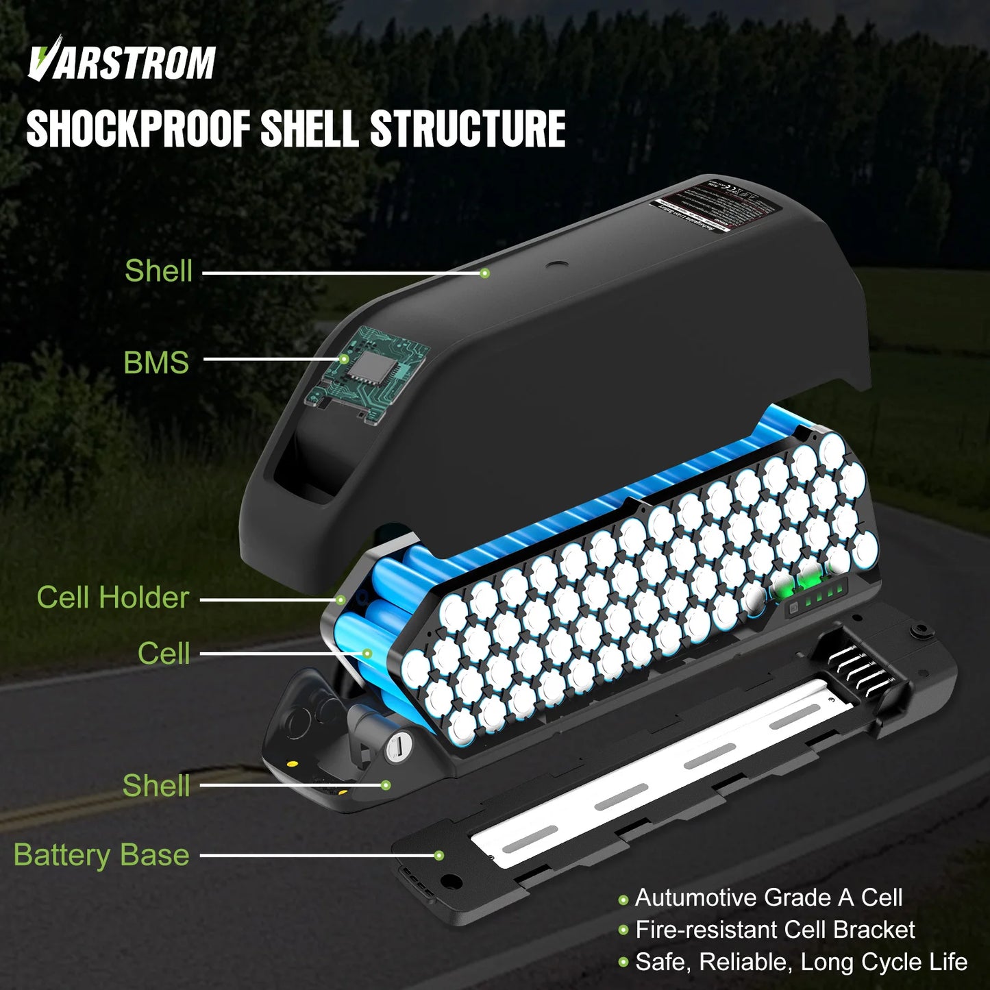 Varstrom Ebike Downtube Lithium Battery For Electric Bikes