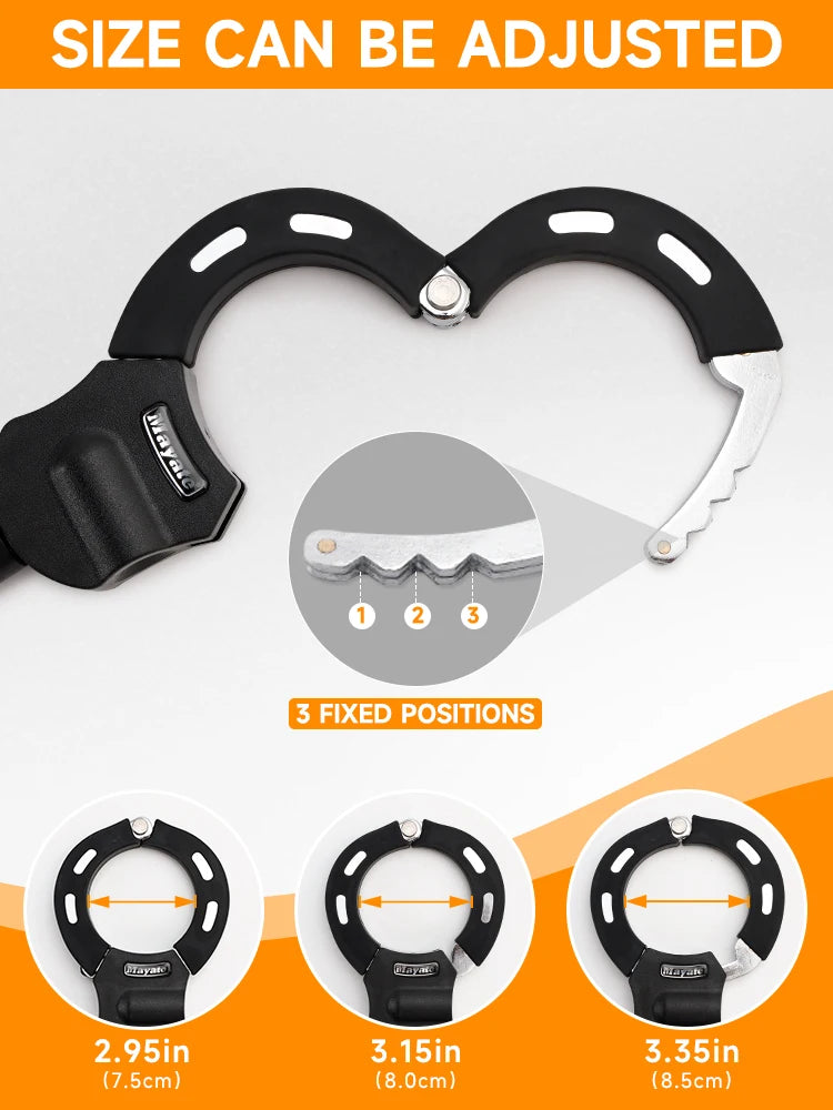 Areyourshop Heavy Duty Anti Theft Chain Lock For Motorcycles