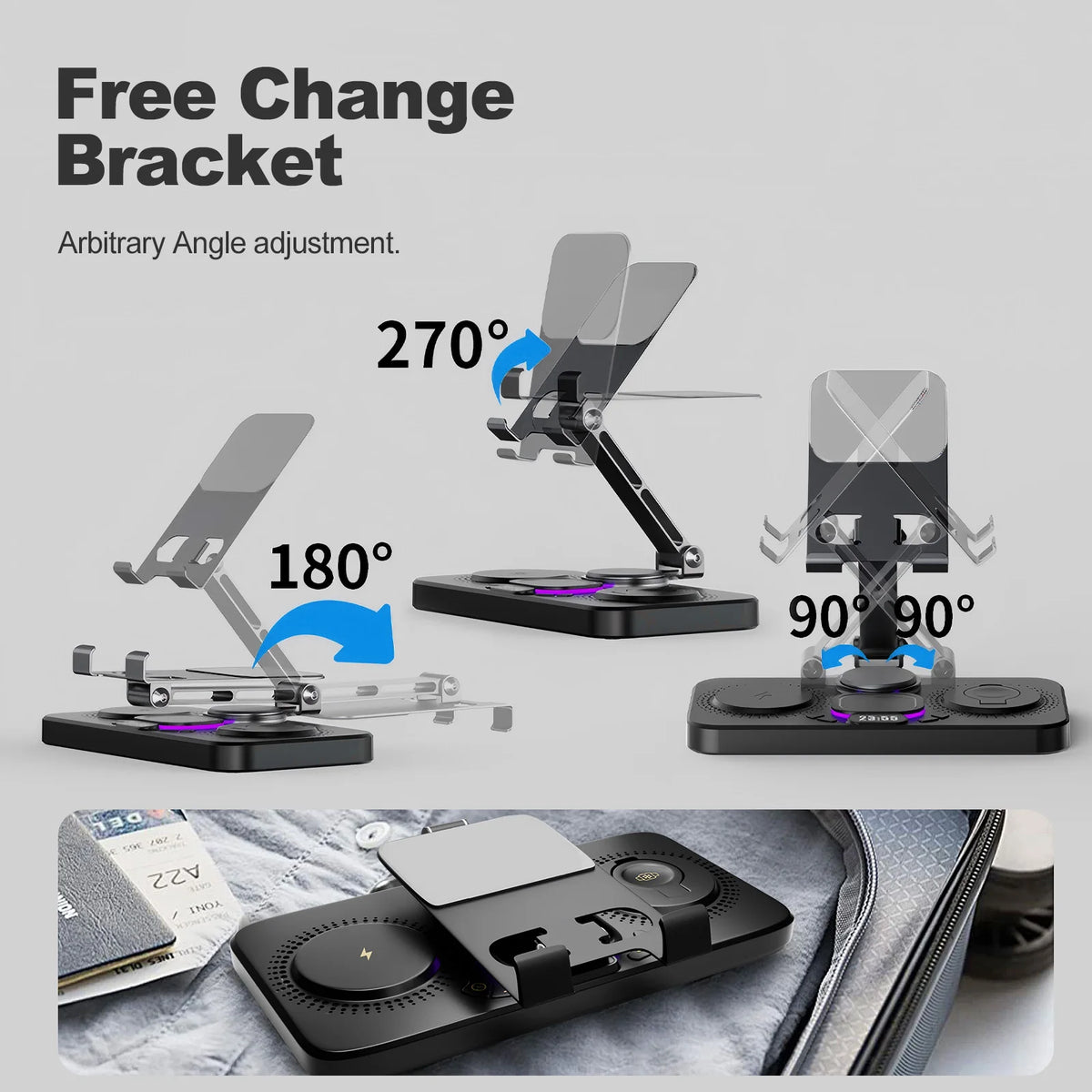 Universal Foldable Wireless Charger Station For All Devices