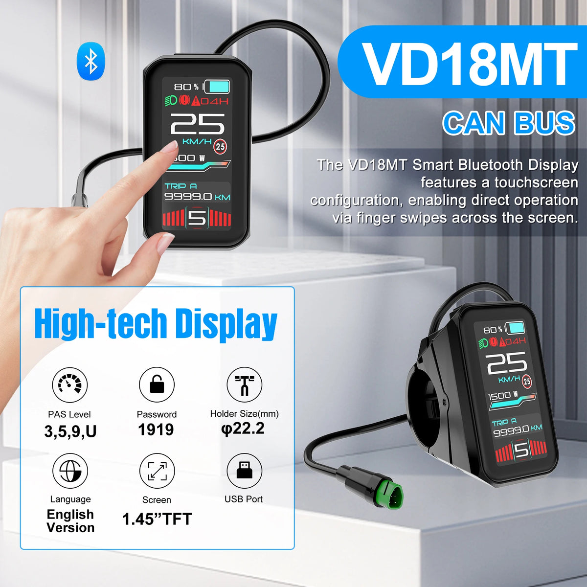 Varstrom Bluetooth Can Display Electric Bike Computer Bafang Motors